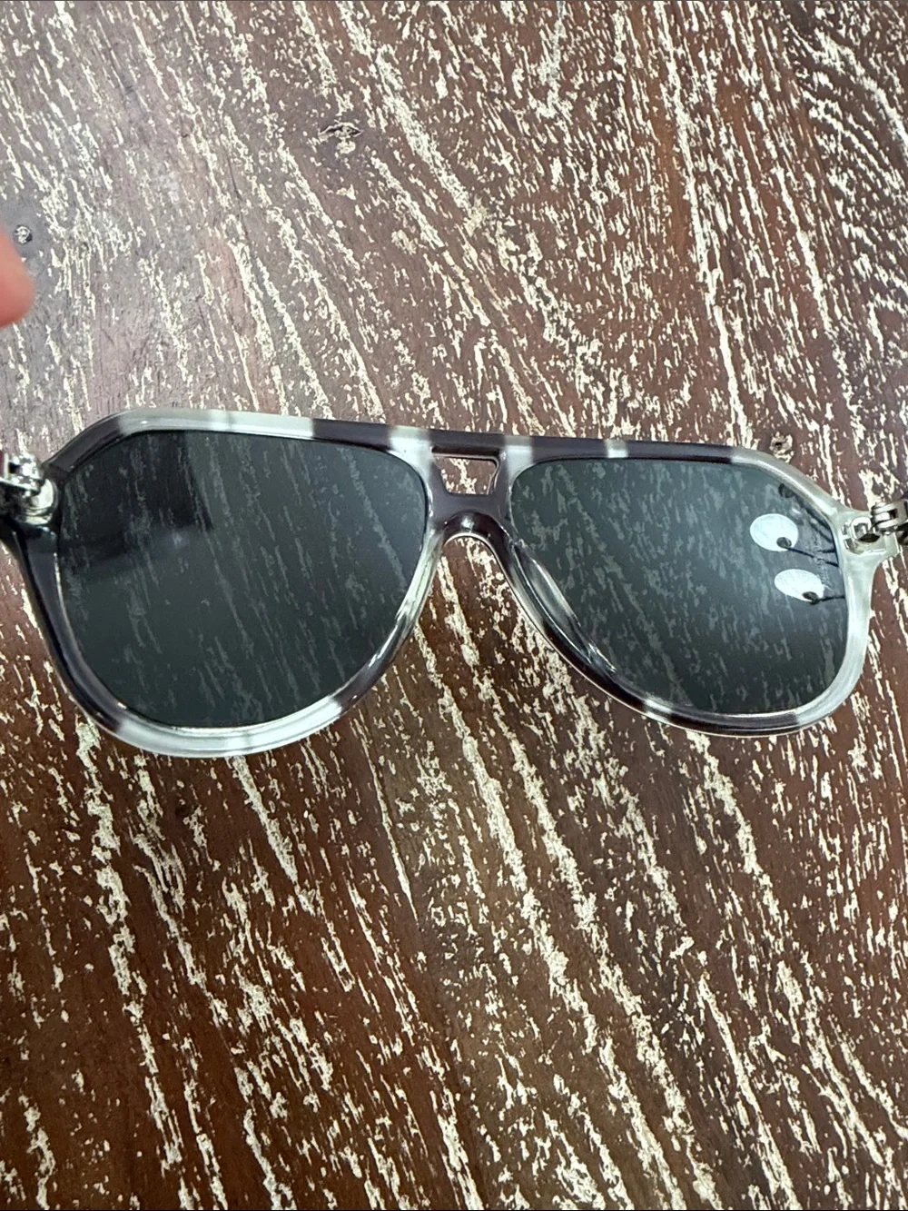 Dolce & Gabbana Black and White Marbled Sunglasses
